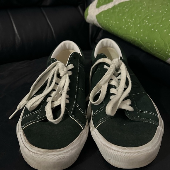 Vans Dark Green Suede Sneakers - Picture 2 of 7